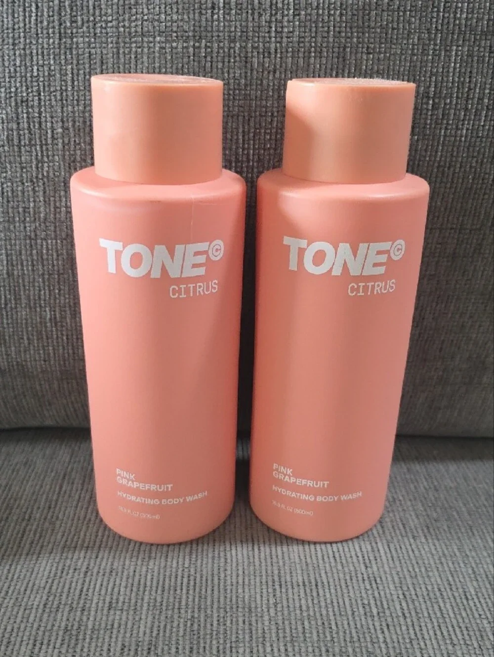 TONE Citrus Pink Grapefruit Hydrating Body Wash, New, 2 Bottles, 16.9oz Each.